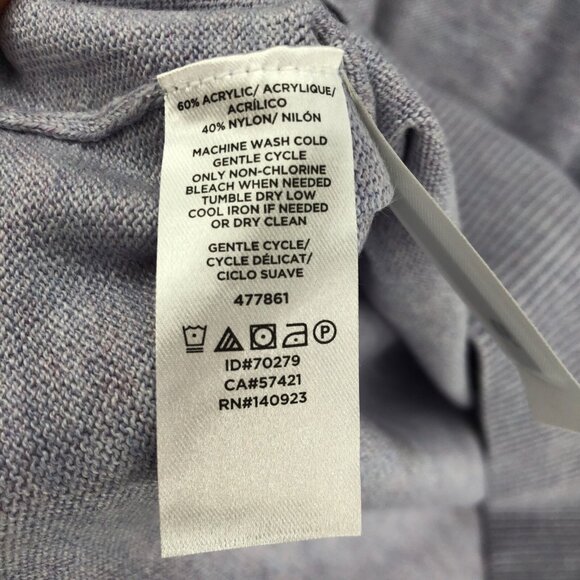 LOFT Sweater Womens Large Purple Mock Neck Ruffles Raglan Sleeves Knit Classic - Picture 7 of 10